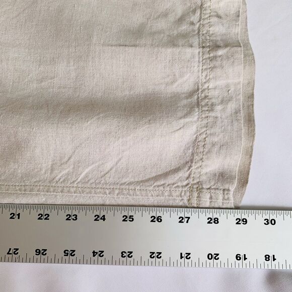 Old Navy Loose 100% Linen Pants Mens 38x30 Beige Straight Flat Front Beach Y2K - Picture 10 of 11